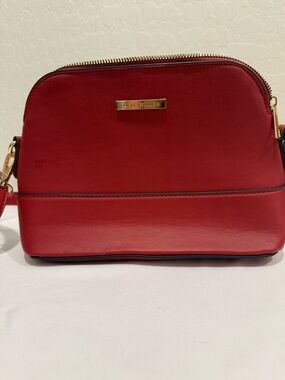 AMY MILLER Signature Series Red Hybrid Crossbody Bag Purse Dome Silhouette
